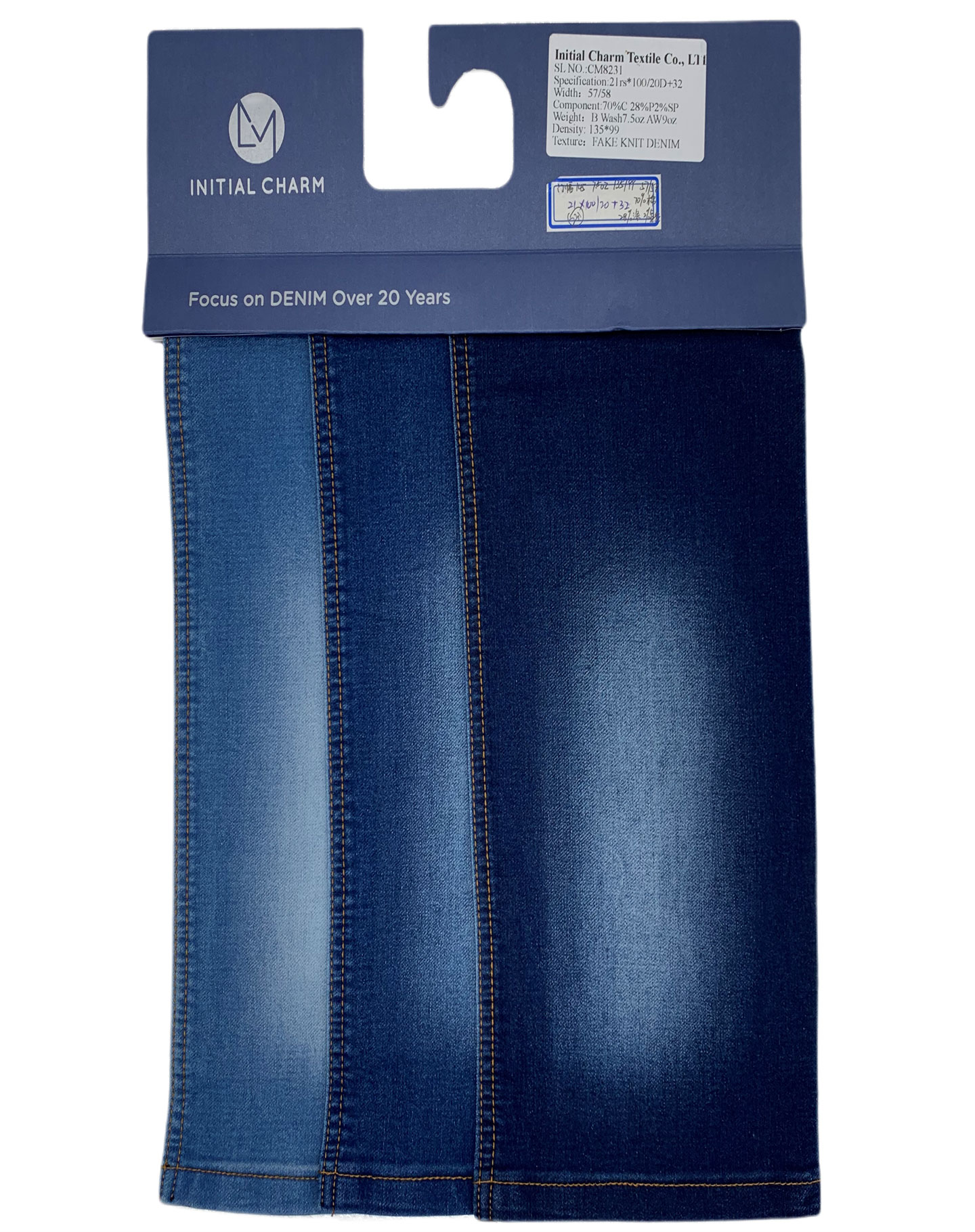 Fake knit denim